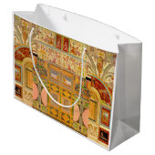 バロックイタリアンモティフコラージュプリント ラージペーパーバッグ (裏面アングル)