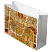 バロックイタリアンモティフコラージュプリント ラージペーパーバッグ (正面アングル)