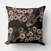 バロックインスパイアボタニカルソフトピンクスとグリーン クッション (正面)