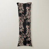 バロックインスパイアボタニカルソフトピンクスとグリーン ボディピロー (正面縦)