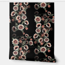 バロックインスパイアボタニカルソフトピンクスとグリーン 壁紙