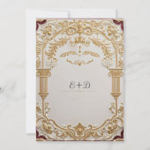 バロックエレガンスセーブザデイト招待状 セーブザデート (裏面)