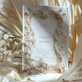 バロックエレガンス結婚ズフレーム招待状 招待状