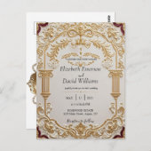 バロックエレガンス結婚式招待状はがき ポストカード (正面/裏面)