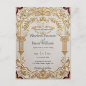 バロックエレガンス結婚式招待状はがき ポストカード (正面)