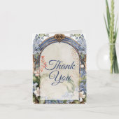 バロックエレガントフローラアーチありがとう サンキューカード (正面)