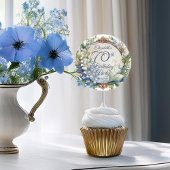 バロックエレガントフローラフレーム70th誕生日パーティー ラウンドシール