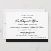 バロックエレガントブラックタイイベント（赤） 招待状 (裏面)