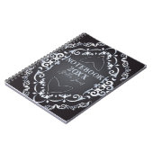 バロックエレガントラグジュアリーシック黒銀の年 ノートブック (左側)