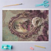 バロックエレガントレディーブーファントドレスポートレートアート 薄葉紙 (クラフト)