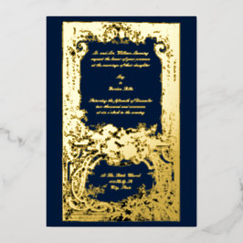 バロックエレガントロココバード結婚式招待状 箔招待状