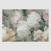 バロックエレガントヴィンテージ植物性パステルフラワーズ 薄葉紙 (正面)