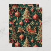 バロックエレガント式クリスマスポストカード ポストカード (正面/裏面)