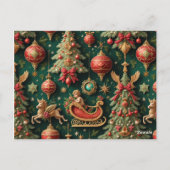 バロックエレガント式クリスマスポストカード ポストカード (裏面)