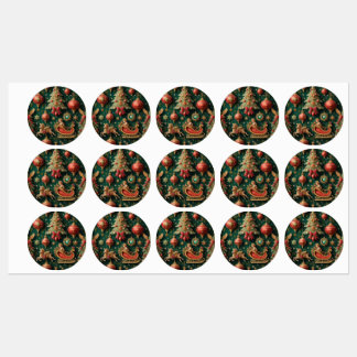 バロックエレガント式クリスマスラベル ラベル