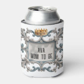 バロックエレガント男の赤ちゃんシャワーのお願い 缶クーラー (缶正面)