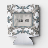 バロックエレガント男の赤ちゃんシャワーのお願い 缶クーラー (裏面)