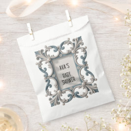 バロックエレガント男の赤ちゃんシャワー フェイバーバッグ