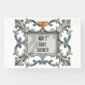 バロックエレガント男の赤ちゃんシャワー 横断幕 (横)