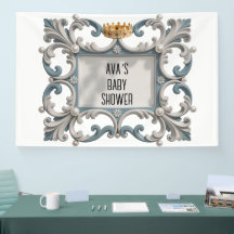 バロックエレガント男の赤ちゃんシャワー
