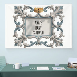 バロックエレガント男の赤ちゃんシャワー 横断幕