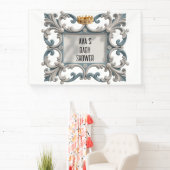 バロックエレガント男の赤ちゃんシャワー 横断幕 (インサイチュ)