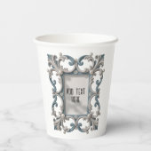 バロックエレガント男の赤ちゃんシャワー 紙コップ (裏面)