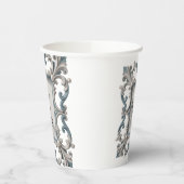 バロックエレガント男の赤ちゃんシャワー 紙コップ (左)