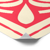 バロックオーナメントとフローラ詳細、ヒップスターカード ポスター (角)