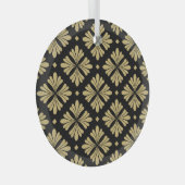 バロックオーナメント、フローラヴィンテージパターン。 ガラスオーナメント (正面右)