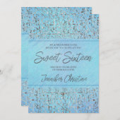 バロックシルバーアンドブルーキンセアニェラ招待状 招待状 (正面/裏面)