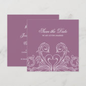 バロックスタイルの結婚式予告 Save the Date アナウンス セーブザデート (正面/裏面)