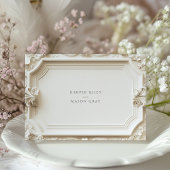 バロックスタイルの結婚式招待状とRSVPカード 招待状