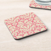 バロックスタイルダマスク背景2 コースター (左側)