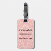 バロックスタイルダマスク背景 ラゲッジタグ (裏面縦)