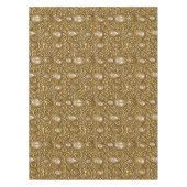 バロックスタイルバニッシュ金ゴールドフローラルパターン テーブルクロス (正面)