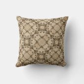 バロックスタイルブルガンディパターン装飾用クッション クッション (裏面)