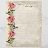 バロックスタイルヴィンテージバライエローンクリームレース チラシ (正面)