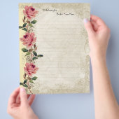 バロックスタイルヴィンテージバライエローンクリームレース チラシ (手)