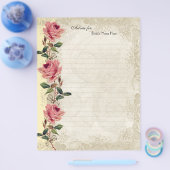 バロックスタイルヴィンテージバライエローンクリームレース チラシ (シングル)