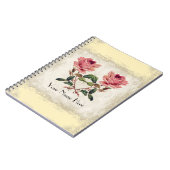 バロックスタイルヴィンテージバライエローンクリームレース ノートブック (左側)