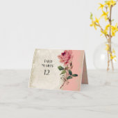 バロックスタイルヴィンテージバラサーモンnクリームレース カード (黄色い花)