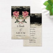 バロックスタイルヴィンテージバラブラックお気に入りギフトラベル (デスク)