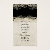 バロックスタイルヴィンテージバラブラックお気に入りギフトラベル (裏面)