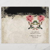 バロックスタイルヴィンテージバラブラックnクリームレース (正面)