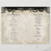 バロックスタイルヴィンテージバラブラックnクリームレース (裏面)