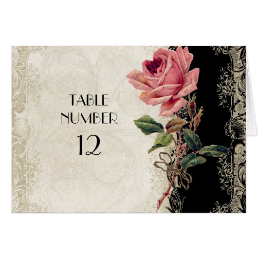 バロックスタイルヴィンテージバラブラックnクリームレース (正面横)