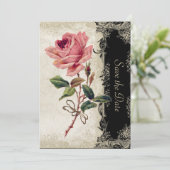 バロックスタイルヴィンテージバラブラックnクリームレース セーブザデート (スタンド正面)