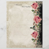 バロックスタイルヴィンテージバラブラックnクリームレース チラシ (裏面)