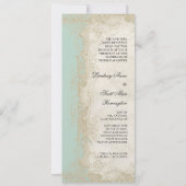 バロックスタイルヴィンテージバラミントンクリームレース 招待状 (裏面)